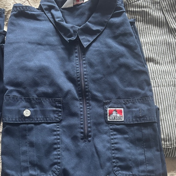 Ben Davis Men's Casual Shirts - Navy, Light Blue, Striped - Picture 4 of 9